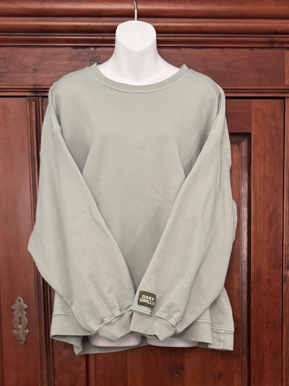 Daily Drills Matcha Oversized Crewneck Sweatshirt Small